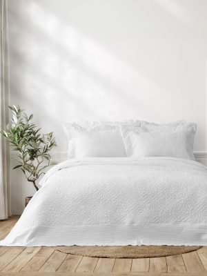 Σετ Κουβερλί 240x260 - Always White της Nima Home 100% Microfiber Γίγας (1 x 240x260 + 2 Μαξιλαροθήκες Oxford 52x72+8)