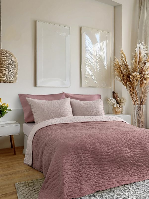 Κουβερλί Υπέρδιπλο 220x240 - Nala Wild Dusty Pink / Apple της Nima Home 100% Microfiber Υπέρδιπλο 220x240
