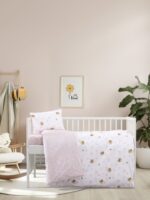 Σετ Σεντόνια Κούνιας με Λάστιχο - Bee Love της Kocoon Bebe 100% Cotton, 144 T.C. Κούνιας με λάστιχο (1 x 70x130+15 + 1 x 120x160 + 1 Μαξιλαροθήκη 30x40) - Image 7