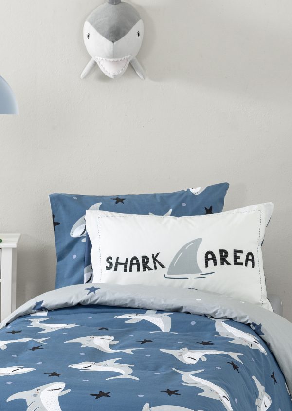 Μαξιλαροθήκες - Shark Area της Nima Kids 100% Cotton, 144 T.C. Μαξιλαροθήκες (2 x 52x72)