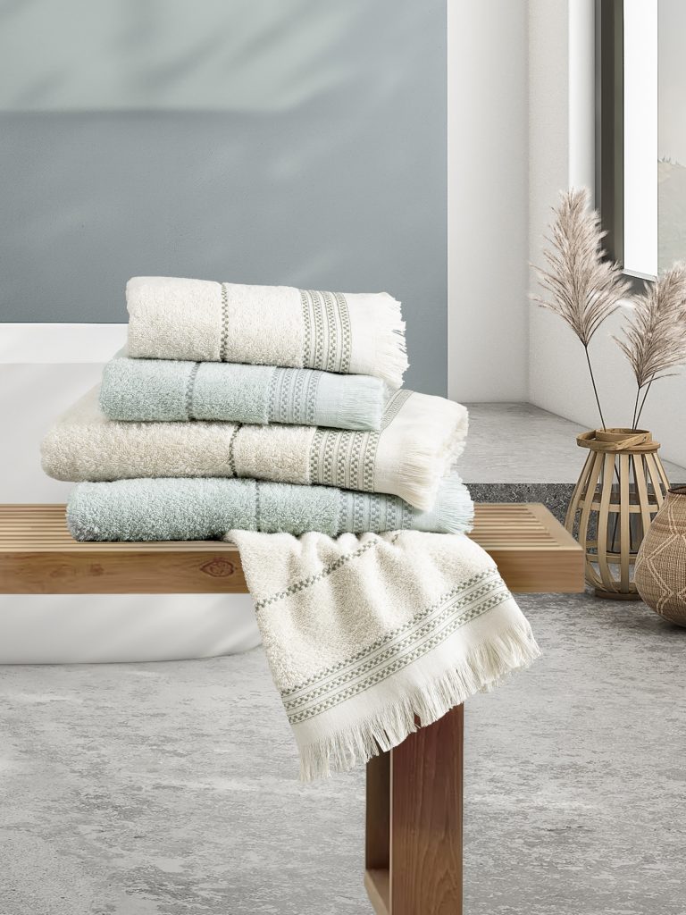 5206482160828-8.jpg Σετ Πετσέτες (30x50 + 50x90 + 70x140) Plush - Dusty Mint της Nima Home 100% Cotton, 480 gsm - Image 1