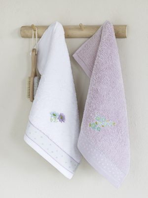 Σετ Πετσέτες (2 x 30x50) - Lavender της Nima Home 100% Cotton, 420 gsm
