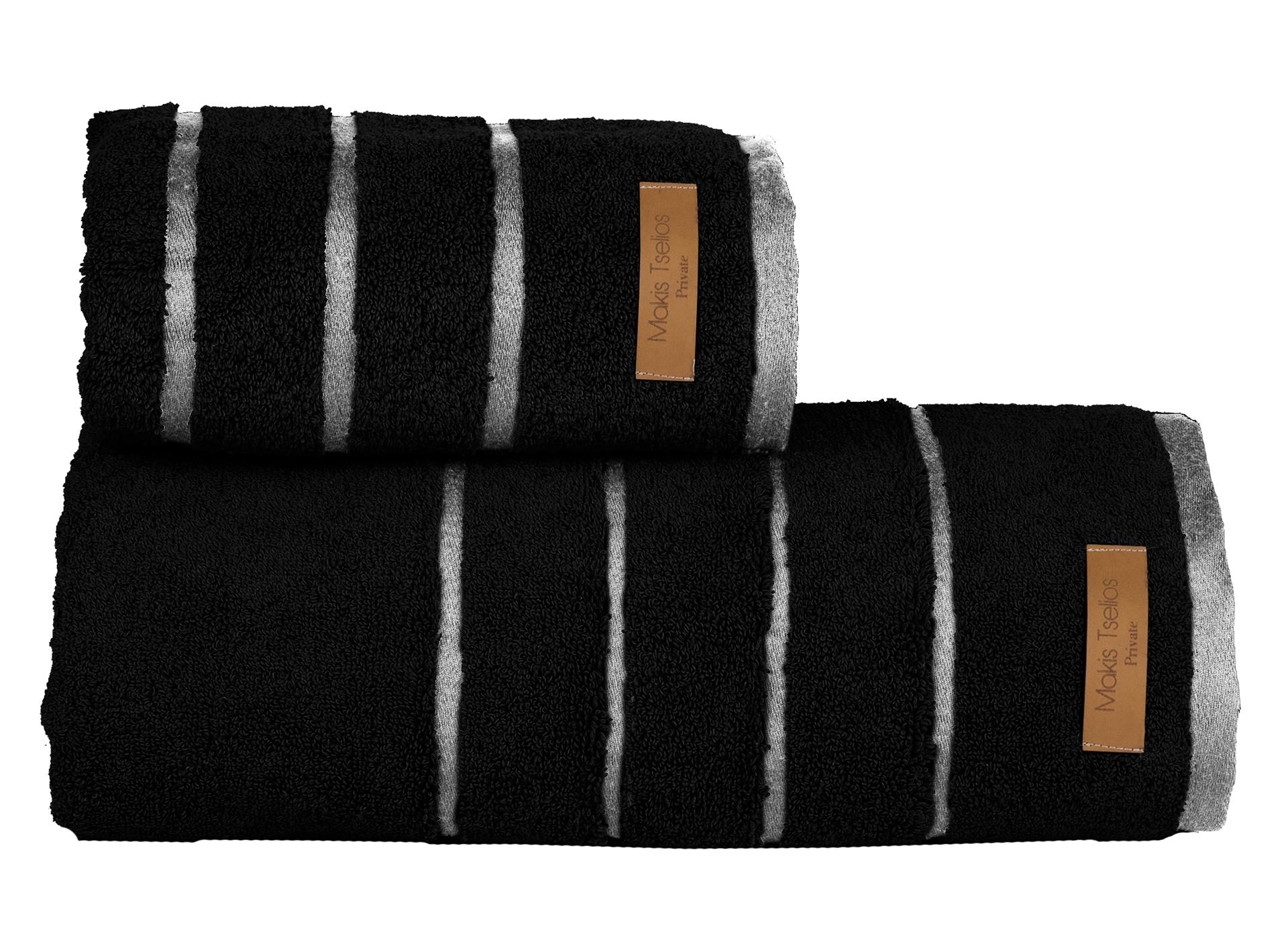 PRIVE-BLACK-2.jpg ΠΕΤΣΕΤΑ ΜΠΑΝΙΟΥ PRIVE BLACK 90X150 100% COTTON 600gsm Makis Tselios - Image 1