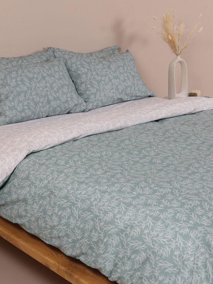 Παπλωματοθήκη Cotton Feelings 2052 Aqua Υπέρδιπλη (230×250) SUNSHINEHOME - Image 1