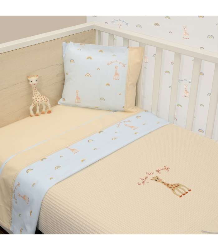 100x140-design-504-sophie-la-girafe-1.jpg Κουβέρτα Πικέ Κούνιας 100x140 Design 504 Sophie La Girafe της SOPHIE LA GIRAFE - Image 1