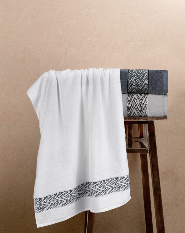 Πετσέτα Προσώπου Pome Anthracite 50x90 της Guy Laroche (100% Cotton)
