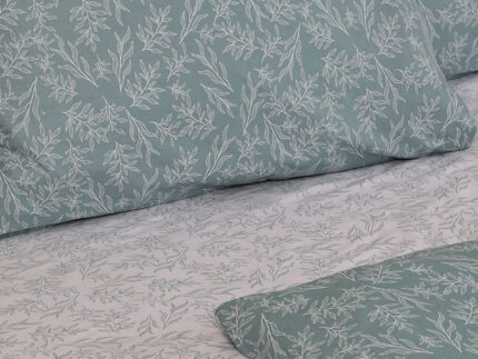 Σετ Σεντόνια Cotton Feelings 2052 Aqua Μονό με λάστιχο(105x205+30) SUNSHINEHOME