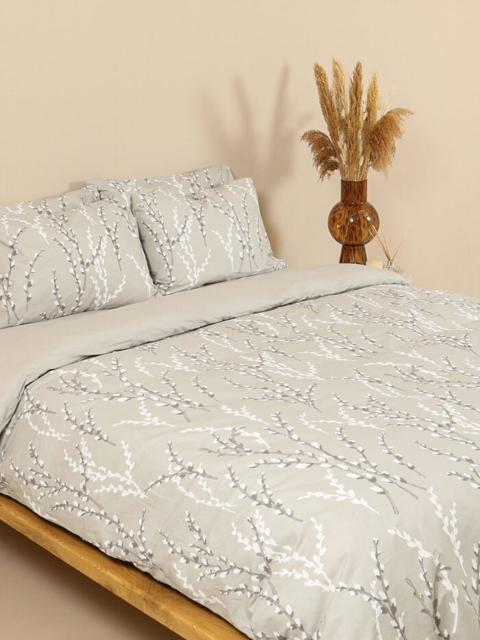 Σετ Σεντόνια Cotton Feelings 2054 Grey Μονό με λάστιχο(105x205+30) SUNSHINEHOME - Image 3