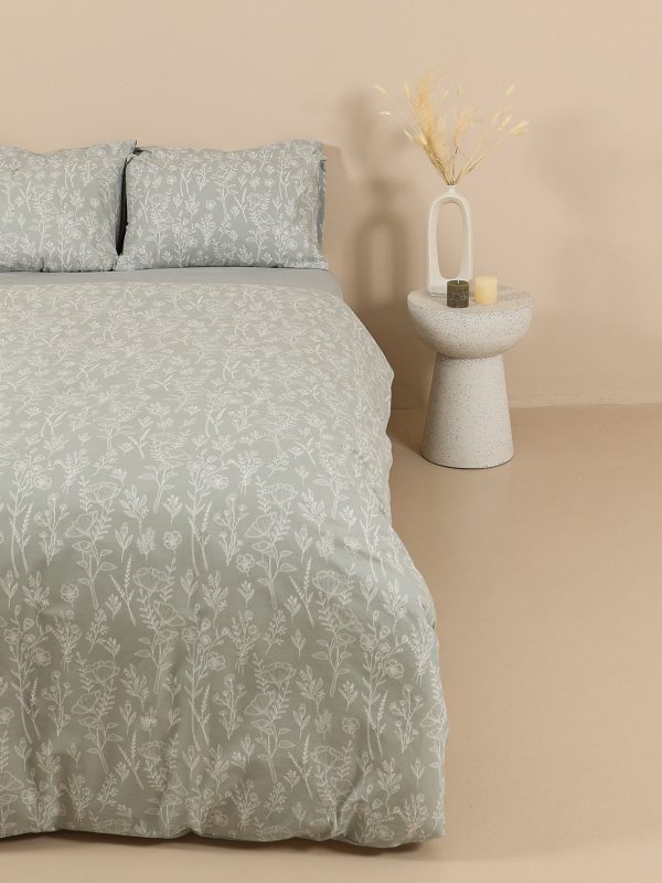 Σετ Σεντόνια Cotton Feelings 2050 Grey Υπέρδιπλο με λάστιχο (170x205+30) SUNSHINEHOME - Image 2