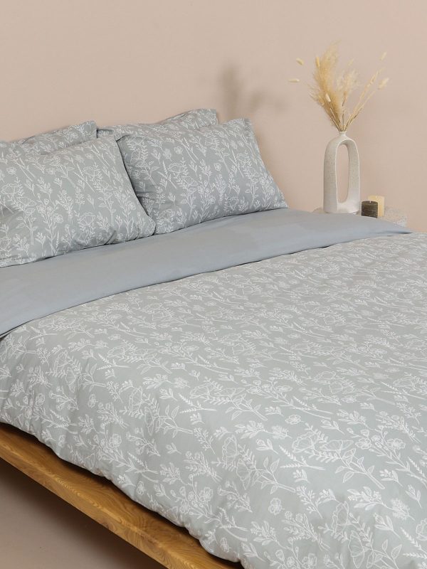 Σετ Σεντόνια Cotton Feelings 2050 Grey Υπέρδιπλο με λάστιχο (170x205+30) SUNSHINEHOME - Image 3