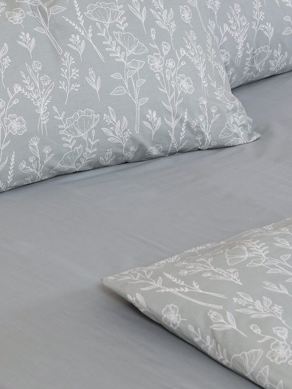 Σετ Σεντόνια Cotton Feelings 2050 Grey Υπέρδιπλο με λάστιχο (170x205+30) SUNSHINEHOME