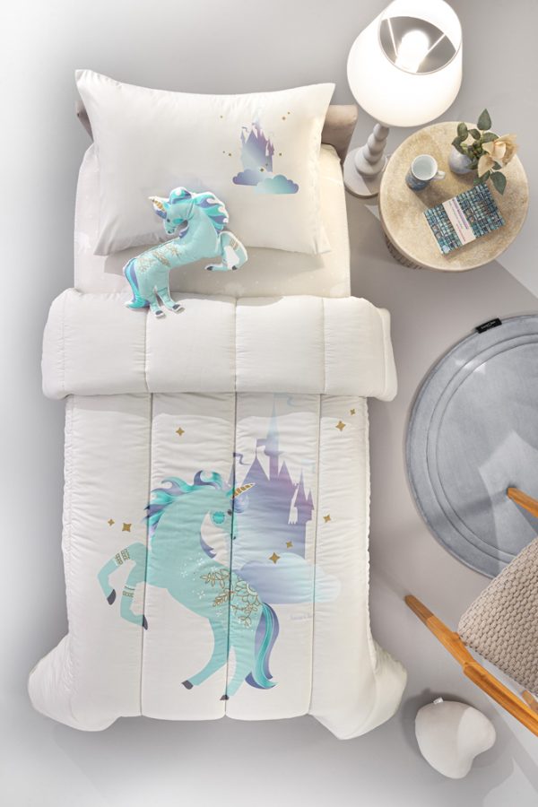 Παιδικό Κουβερλί Pinto Aqua 160x220 της Saint Clair (100% Pol.- Microfiber)