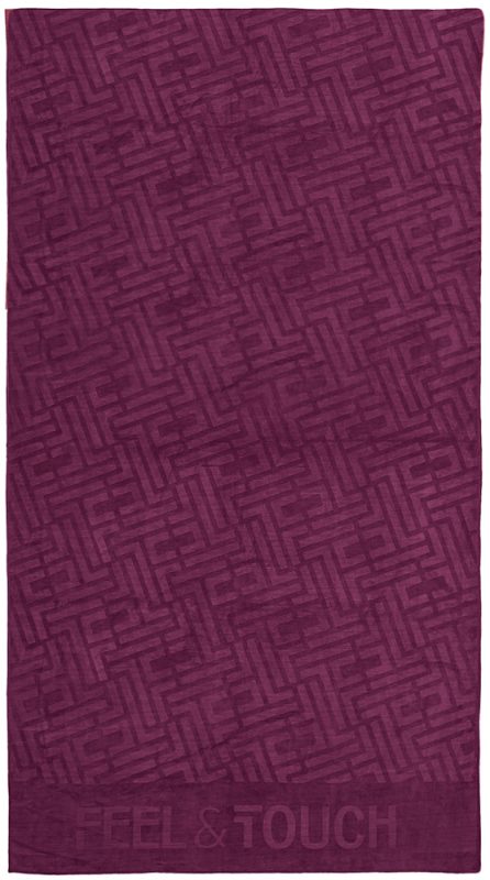 Πετσέτα Θαλάσσης Icon Aubergine 90x170 της Feel and Touch (88% Polyester - 12% Poliammide)