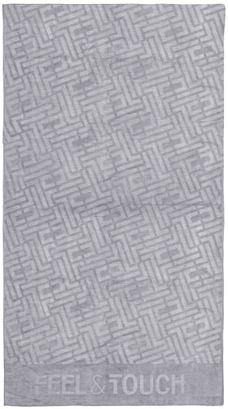 Πετσέτα Θαλάσσης Icon Titanium 90x170 της Feel and Touch (88% Polyester - 12% Poliammide)