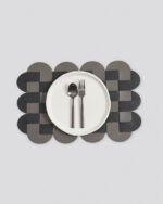 Δίχρωμο Πλεκτό Σουπλά από Δερματίνη Lorum Des.1 One Size (29x41cm) Ανθρακί της Pennie