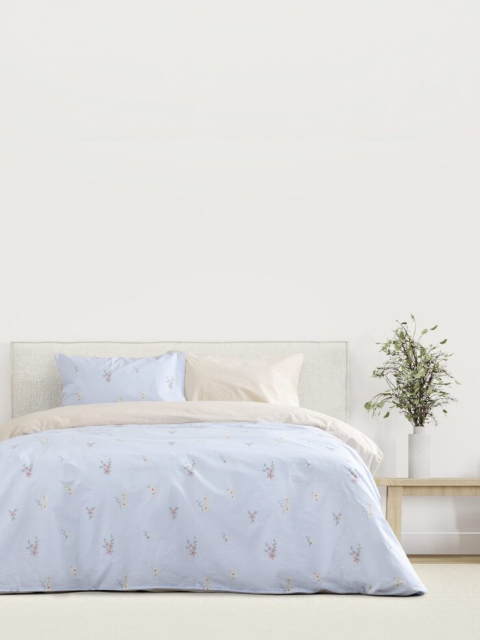 Σετ Σεντόνια Υπέρδιπλα με Λάστιχο - Iris της Kocoon Home 100% Cotton, 144 T.C. Υπέρδιπλα με λάστιχο (1 x 160x200+32 + 1 x 240x270 + 2 Μαξιλαροθήκες 52x72) - Image 7