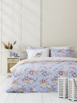 Σετ Σεντόνια Υπέρδιπλα με Λάστιχο - Blume της Nima Home 100% Cotton, 144 T.C. Υπέρδιπλα με λάστιχο (1 x 160x200+32 + 1 x 240x260 + 2 Μαξιλαροθήκες 52x72) - Image 3