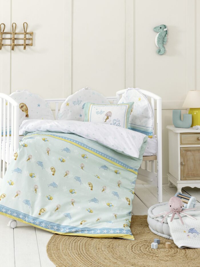 Κουβερλί Κούνιας - Sea Love της Nima Bebe 100% Cotton, 144 T.C. Κούνιας 100x140 - Image 5