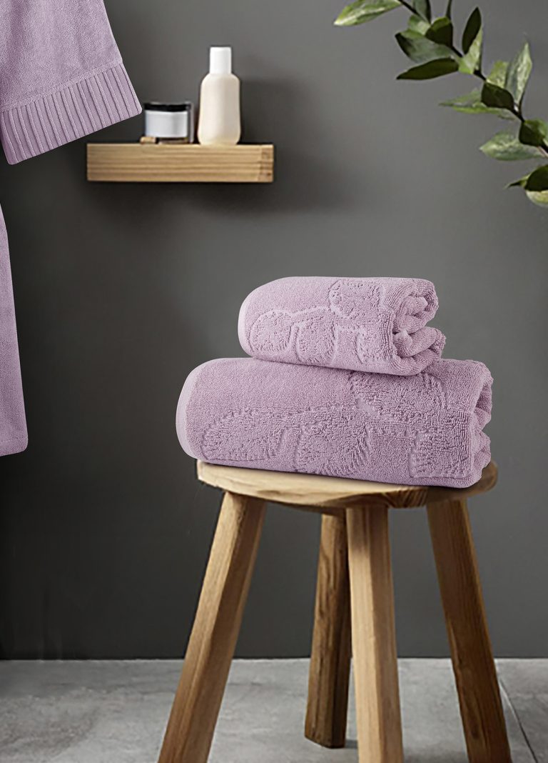 5206482161344-12.jpg Σετ Πετσέτες (50x90 + 70x140) - Serenity Lilac της Nima Home 100% Cotton, 520 gsm Σετ (1 x 50x90 + 1 x 70x140) - Image 1