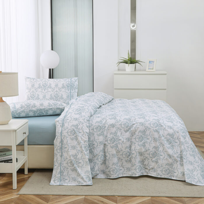 8K5A0677.jpg Chantal (Aqua) (ΣΕΤ ΣΕΝΤΟΝΙΑ Υ/Δ 245x270+2 ΜΑΞ/ΘΗΚΕΣ 52x75) 210TC 210 ΤC,100% Combed Cotton/Percale ΣΕΤ ΣΕΝΤΟΝΙΑ Υ/Δ 245×270+2 ΜΑΞ/ΘΗΚΕΣ 52×75 Liolios Home - Image 1