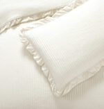 Κουβερλί/Κουβερτόριο ARMONY (Cream) Bedspread 100% prewashed & καπιτονέ κέντημα / ruffle 220x240 Liolios Home - Image 3