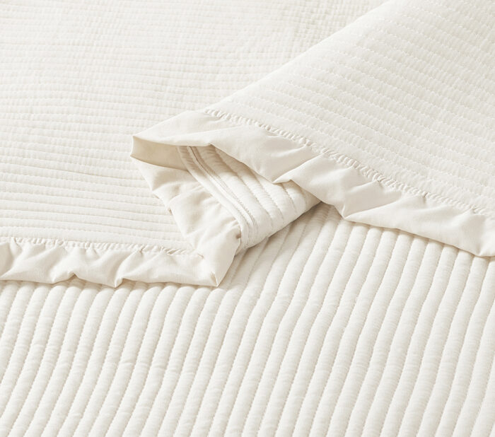 Κουβερλί/Κουβερτόριο ARMONY (Cream) Bedspread 100% prewashed & καπιτονέ κέντημα / ruffle 220x240 Liolios Home - Image 4