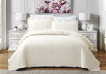Κουβερλί/Κουβερτόριο ARMONY (Cream) Bedspread 100% prewashed & καπιτονέ κέντημα / ruffle 180x240 Liolios Home - Image 2