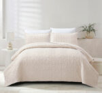 Κουβερλί/Κουβερτόριο Fiona (Beige) Bedspread 100% prewashed & Kαπιτονέ Kέντημα Bedspread 180x240 + Mαξ/θήκη 50x70/1τεμ Liolios Home