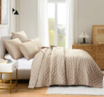 Gisele (Beige) Σετ Κουβερλί 100% tencel & καπιτονέ κέντημα 250x240 + Mαξ/θήκες 50x70/2τεμ Liolios Home