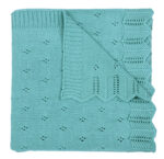 Bunny/Toy (Aqua) 80x100 Βρεφική κουβέρτα με σετ αρκουδάκι 100% cotton knitted 80x100 Liolios Home - Image 4