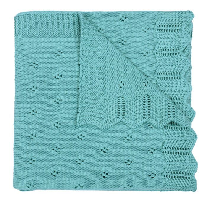 Bunny/Toy (Aqua) 80x100 Βρεφική κουβέρτα με σετ αρκουδάκι 100% cotton knitted 80x100 Liolios Home - Image 4