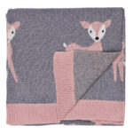 Βρεφική κουβέρτα Baby Deer (Grey) 80x100 Baby/Blanket 100% cotton knitted 80x100 Liolios Home - Image 5