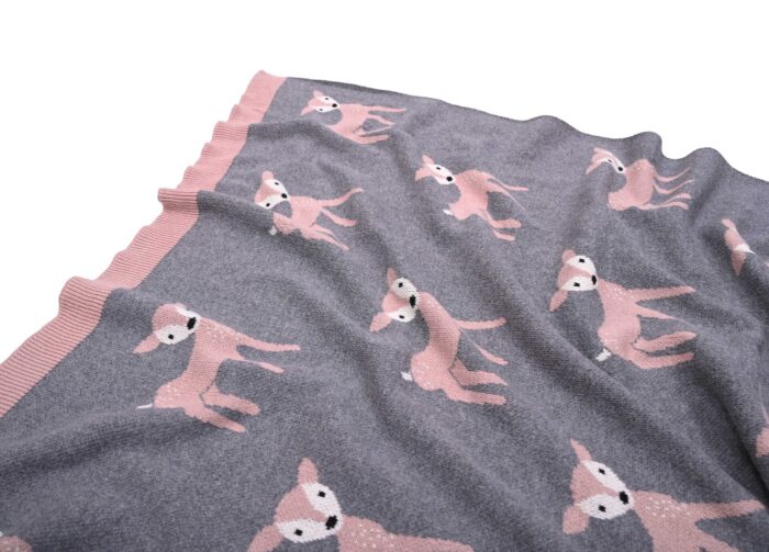 Βρεφική κουβέρτα Baby Deer (Grey) 80x100 Baby/Blanket 100% cotton knitted 80x100 Liolios Home - Image 3