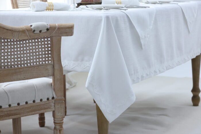Adel (Ivory) Τραπεζομάντηλο 100% Polylinen Τραπ/λό 160x260+Πετσέτες 40x40/12τεμ. Liolios Home - Image 4