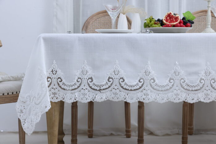 PLS-7B027 (White) Τραπεζομάντηλο 100% Polylinen 160x260 Τραπ/λο Liolios Home - Image 3
