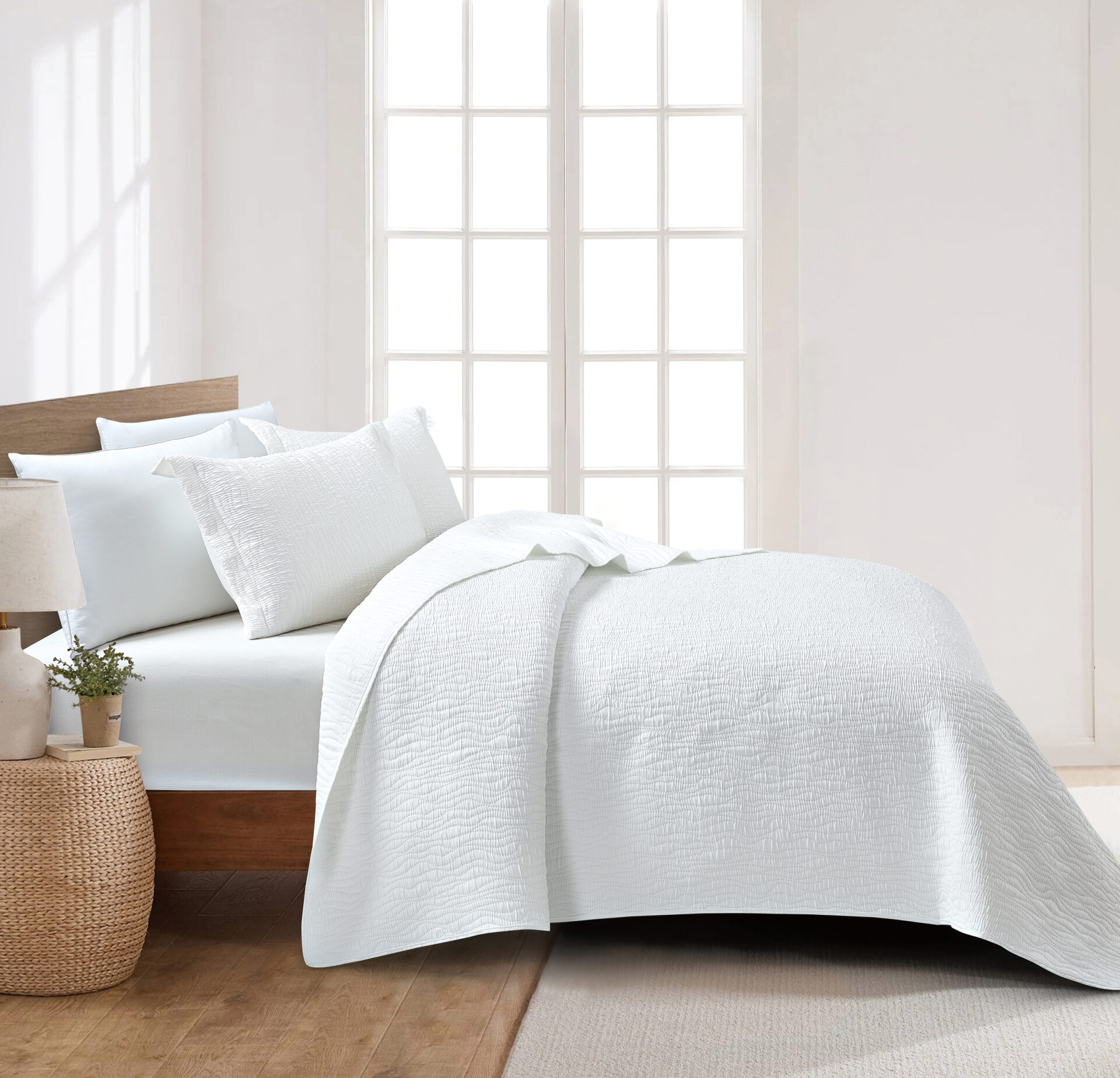 La-Nostra-off-white-1.jpg Κουβερλί/Κουβερτόριο La Nostra (Off white) Bedspread 100% jacquard Bedspread 220x240 + Mαξ/θήκες 50x70/2τεμ Liolios Home - Image 1