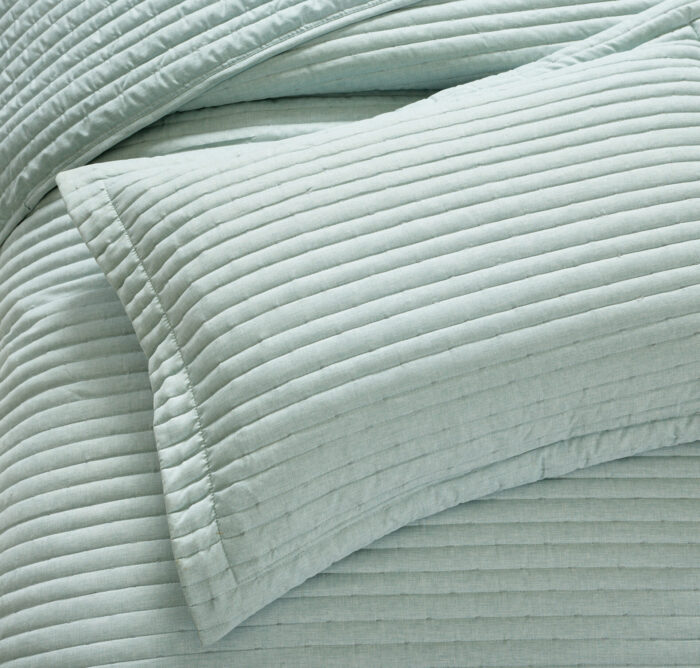 Mabelle (Aqua) Μαξιλαροθήκες 100% cationic/melange & καπιτονέ κέντημα Μαξ/θήκες 50x70/2τεμ Liolios Home - Image 5