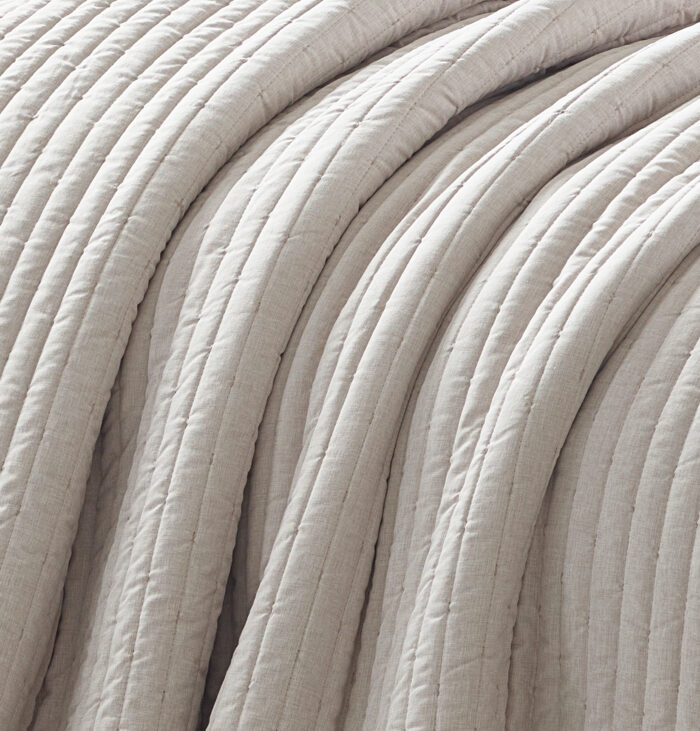 Mabelle (Beige) Μαξιλαροθήκες 100% cationic/melange & καπιτονέ κέντημα Μαξ/θήκες 50x70/2τεμ Liolios Home - Image 4