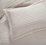Mabelle (Beige) Κουβερλί 100% cationic/melange & καπιτονέ κέντημα 220x240 Liolios Home - Image 5