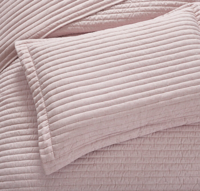 Mabelle (Dusty Rose) Κουβερλί 100% cationic/melange & καπιτονέ κέντημα 260x240 Liolios Home - Image 5