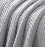 Mabelle (Lt grey) Κουβερλί 100% cationic/melange & καπιτονέ κέντημα 260x240 Liolios Home - Image 4