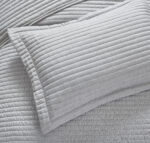 Mabelle (Lt grey) Κουβερλί 100% cationic/melange & καπιτονέ κέντημα 220x240 Liolios Home - Image 5