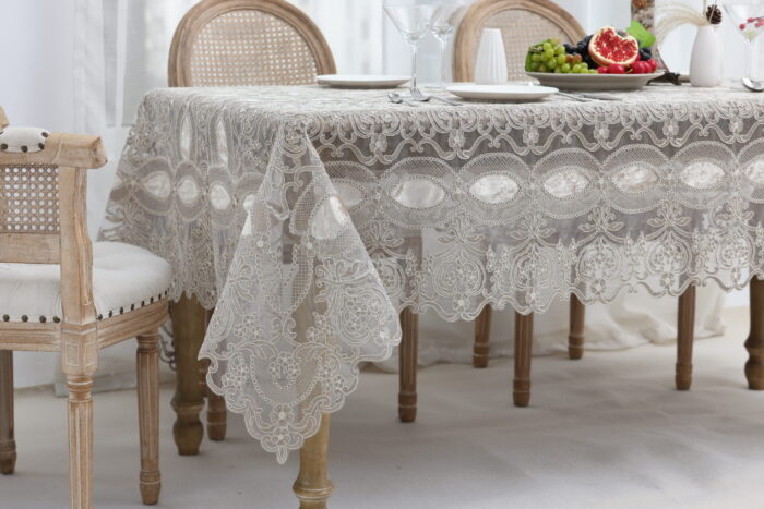 PLS-TB1157 (Lt coffee) Table linen Χειροποίητο κέντημα σε τούλι ΣΕΤ 3 ΤΕΜ Liolios Home - Image 5