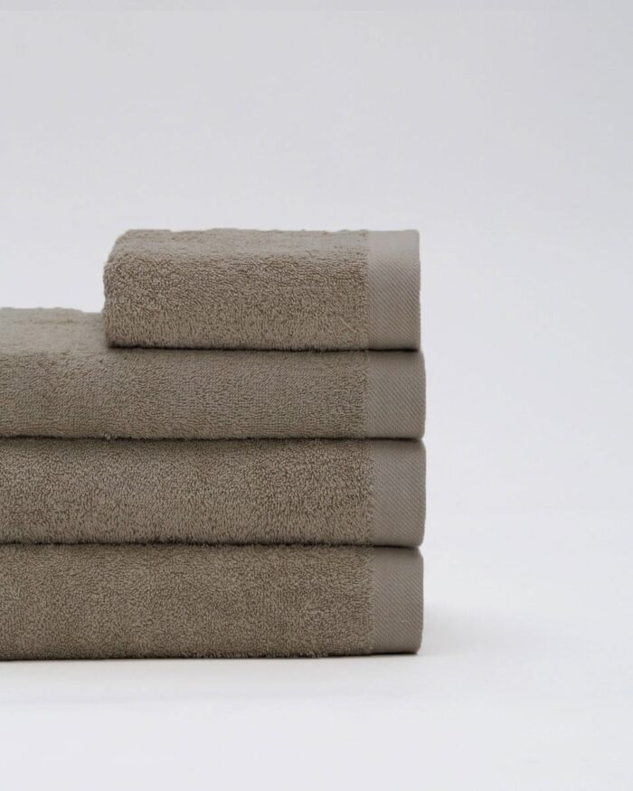 Βαμβακερή Μονόχρωμη Πετσέτα Joker 500gsm Λουτρού | 75x160cm Γκρι - Μπεζ της Pennie - Image 2