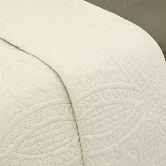 LINO ΚΟΥΒΕΡΛΙ LIGERO ECRU 220X240 100% Microfiber - Image 3