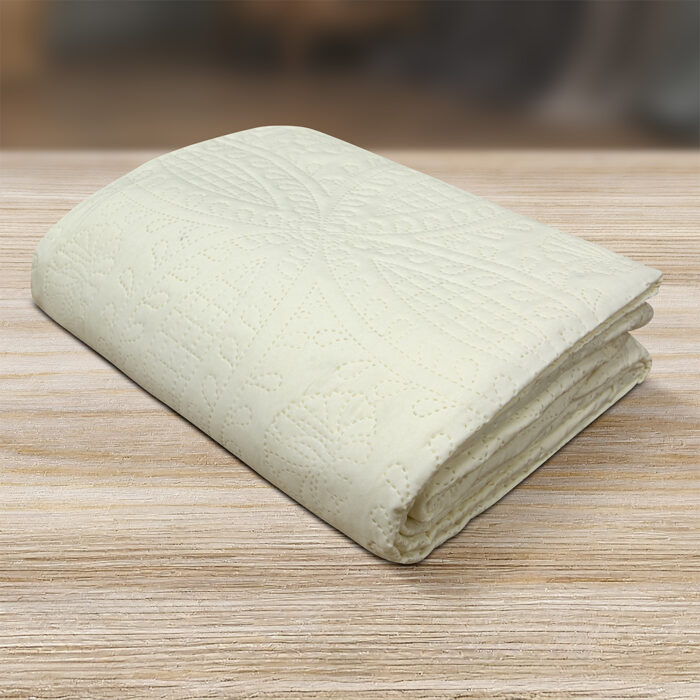 LINO ΚΟΥΒΕΡΛΙ LIGERO ECRU 220X240 100% Microfiber - Image 7