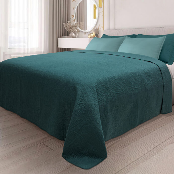 1100001812.jpg LINO ΚΟΥΒΕΡΛΙ LIGERO GREEN 220X240 100% Microfiber - Image 1