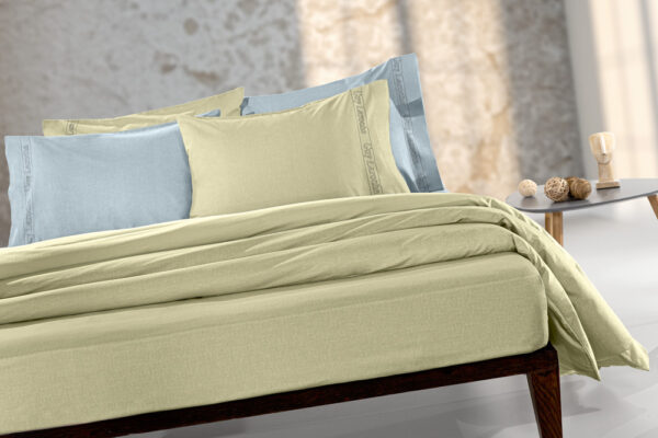 Σεντόνι Color Plus Olive με Λάστιχο 140x200+32 της Guy Laroche (100% Cotton Percale)