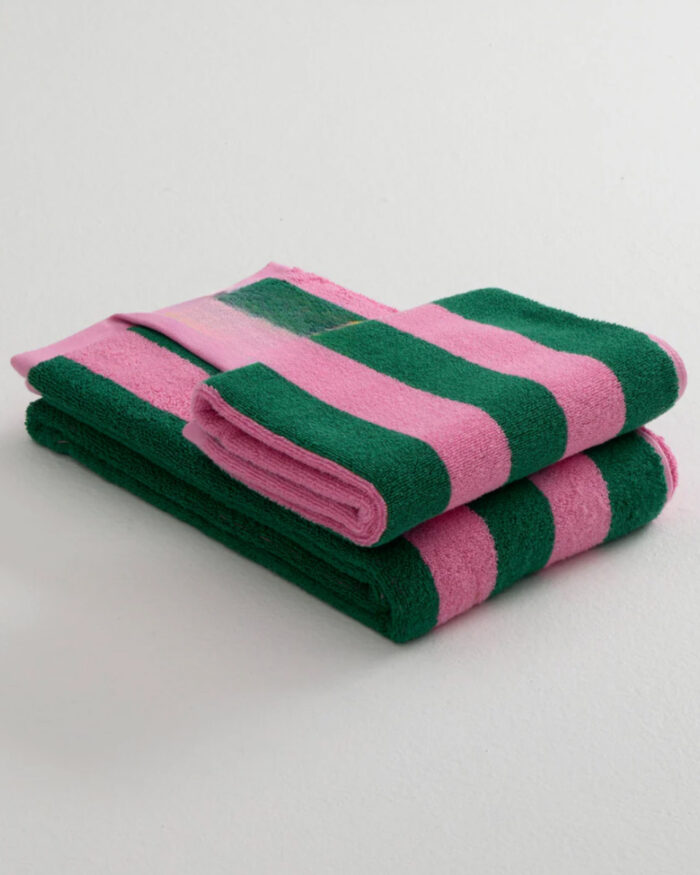801455-05.jpg Βαμβακερή Ριγέ Πετσέτα Μπάνιου Akro 90x170cm Θαλάσσης | 90x170cm Φούξια της Pennie - Image 1