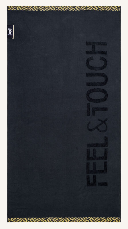 Πετσέτα Θαλάσσης Sunny Black της Feel and Touch (100% Cotton)